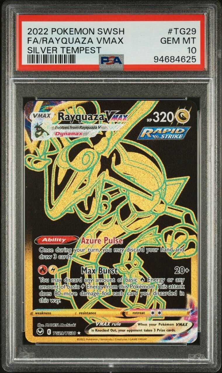 Pokemon Rayquaza VMAX TG29/TG30 PSA 10 Gem Mint Silver Tempest Gold Fu KevinsTCG99 Pokemon Rayquaza VMAX TG29/TG30 PSA 10 Gem Mint Silver Tempest Gold Fu KevinsTCG99