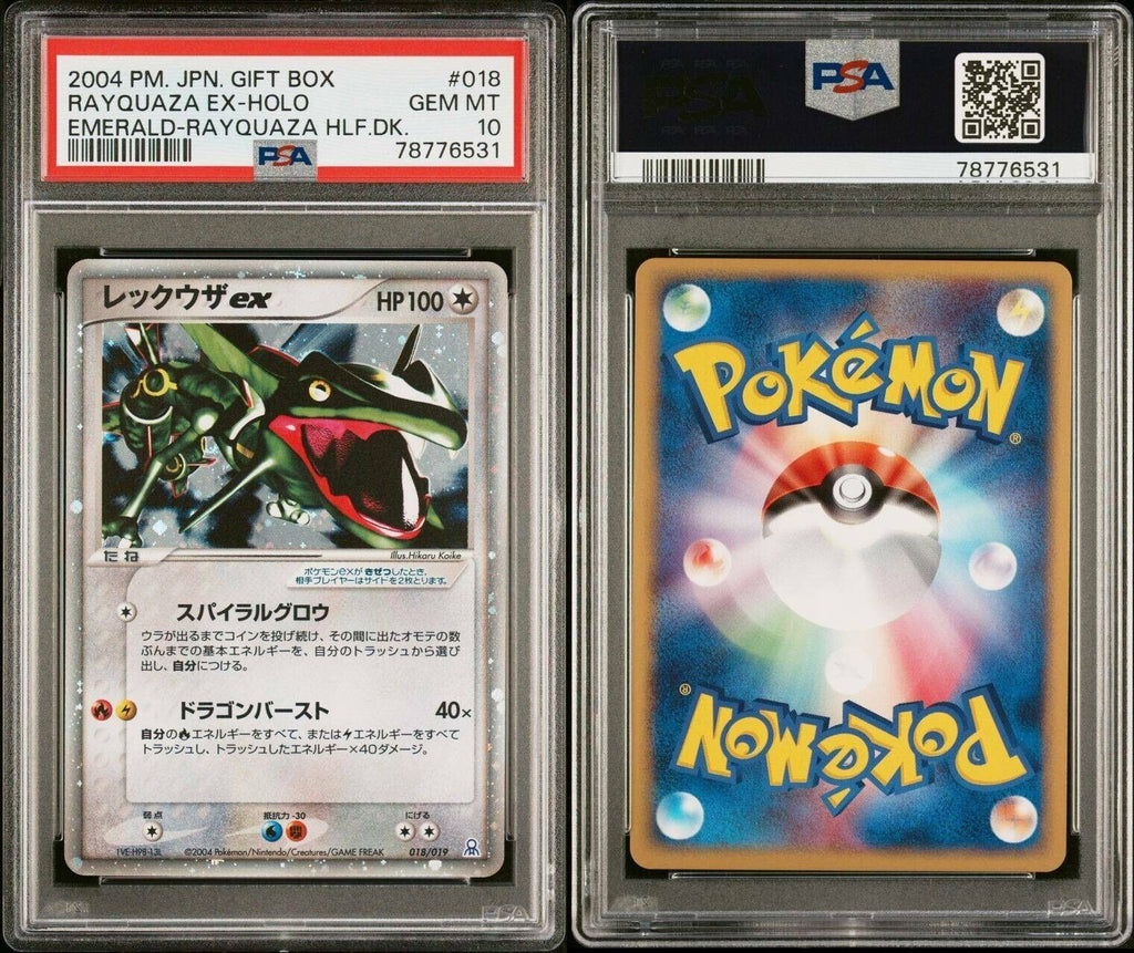 Pokemon Rayquaza ex 018/019 PSA 10 Gem Mint Emerald Half Deck Gift Box Japanese