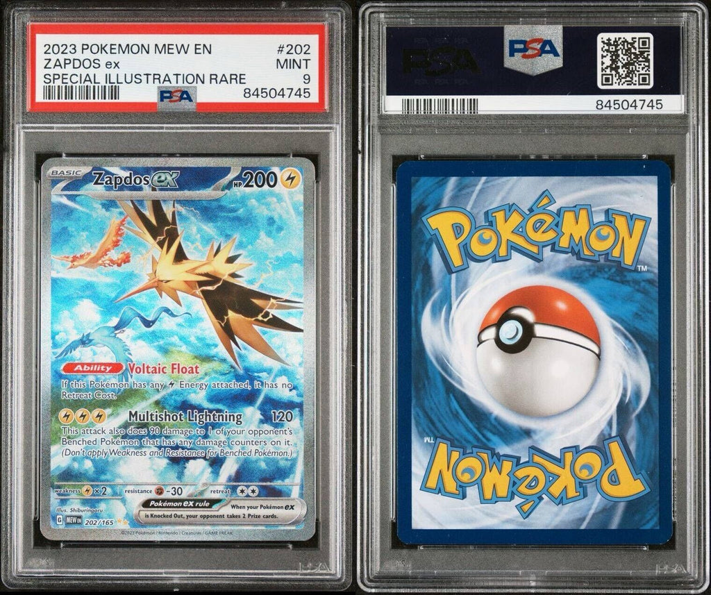 Pokemon Zapdos ex 202/165 PSA 9 Mint 151 Special Illustration Rare SIR Mew EN FA