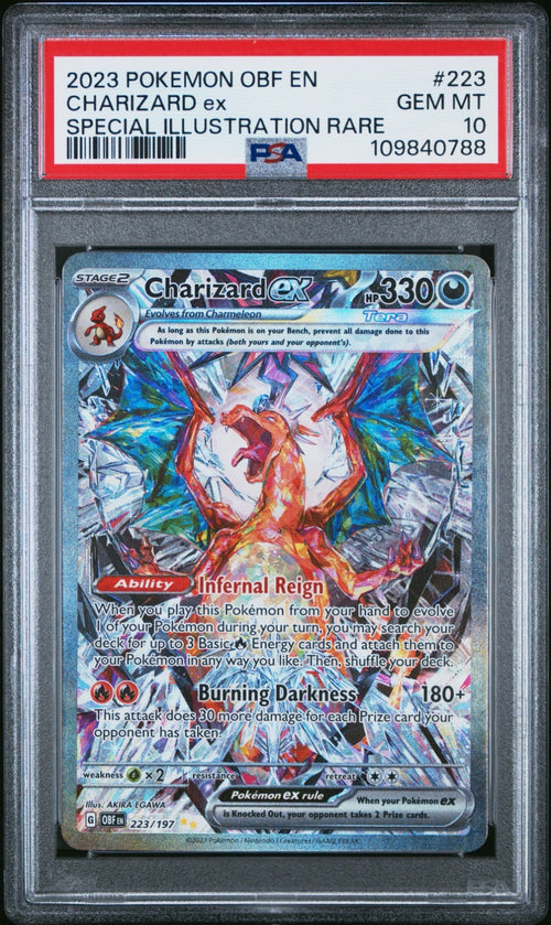 Pokemon Charizard ex 223/197 PSA 10 Obsidian Flames Special Illustration Rare