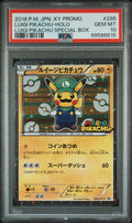 Pokemon Luigi Pikachu 295/XY-P PSA 10 Gem Mint Japanese XY Special Box Promo