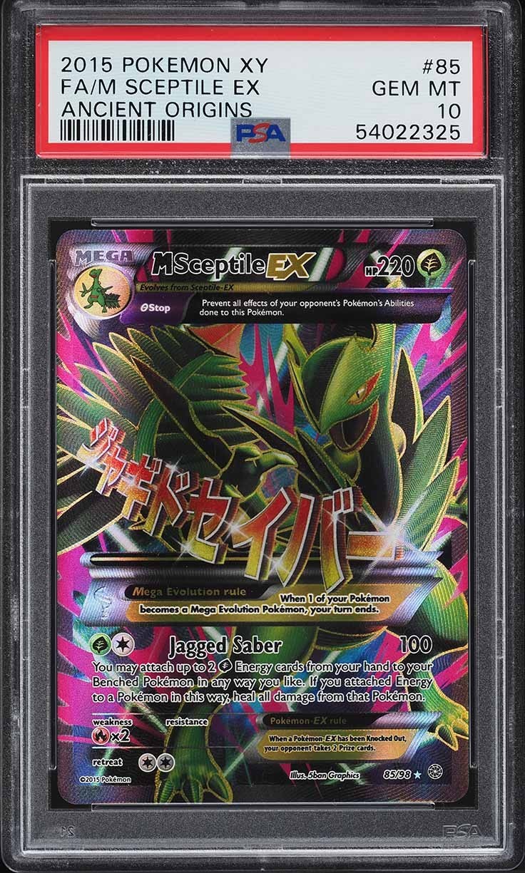 Pokemon M Sceptile EX 85/98 PSA 10 Gem Mint XY Ancient Origins Full Art 2015