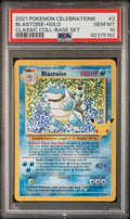 Pokemon Blastoise 2/102 PSA 10 Gem Mint Celebrations Holo Rare Classic Coll.