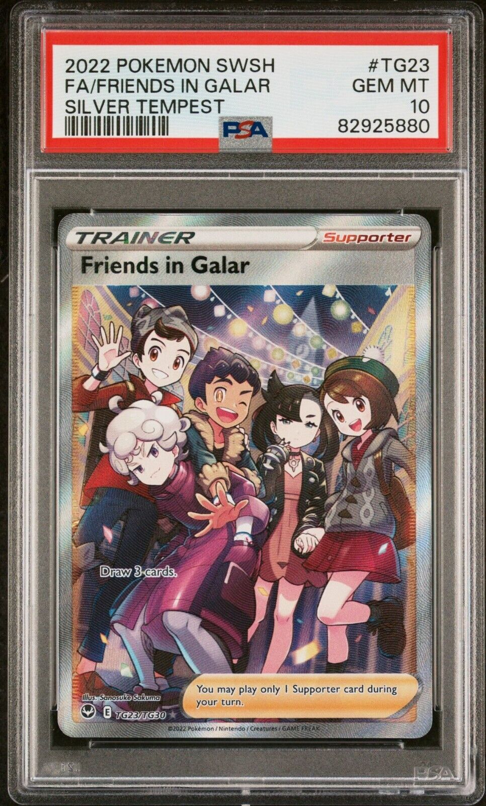 Pokemon Friends in Galar TG23/TG30 PSA 10 Gem Mint Silver Tempest Full Art