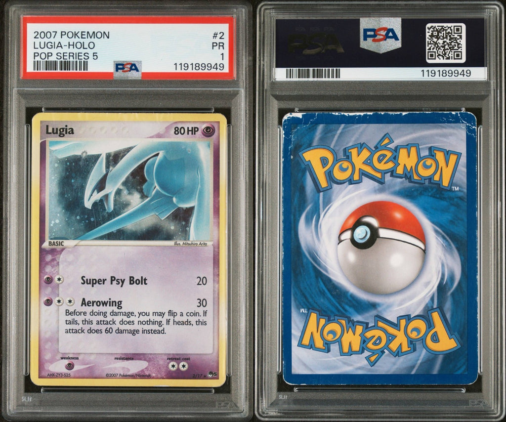 Pokemon Lugia 2/17 PSA 1 Pop Series 5 Holo 2007