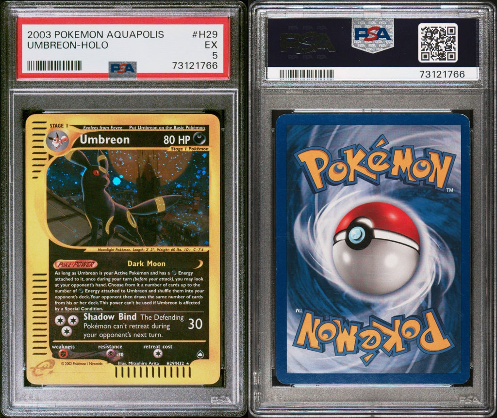 Pokemon Umbreon H29/H32 PSA 5 Aquapolis E-Series Holo Rare 2003