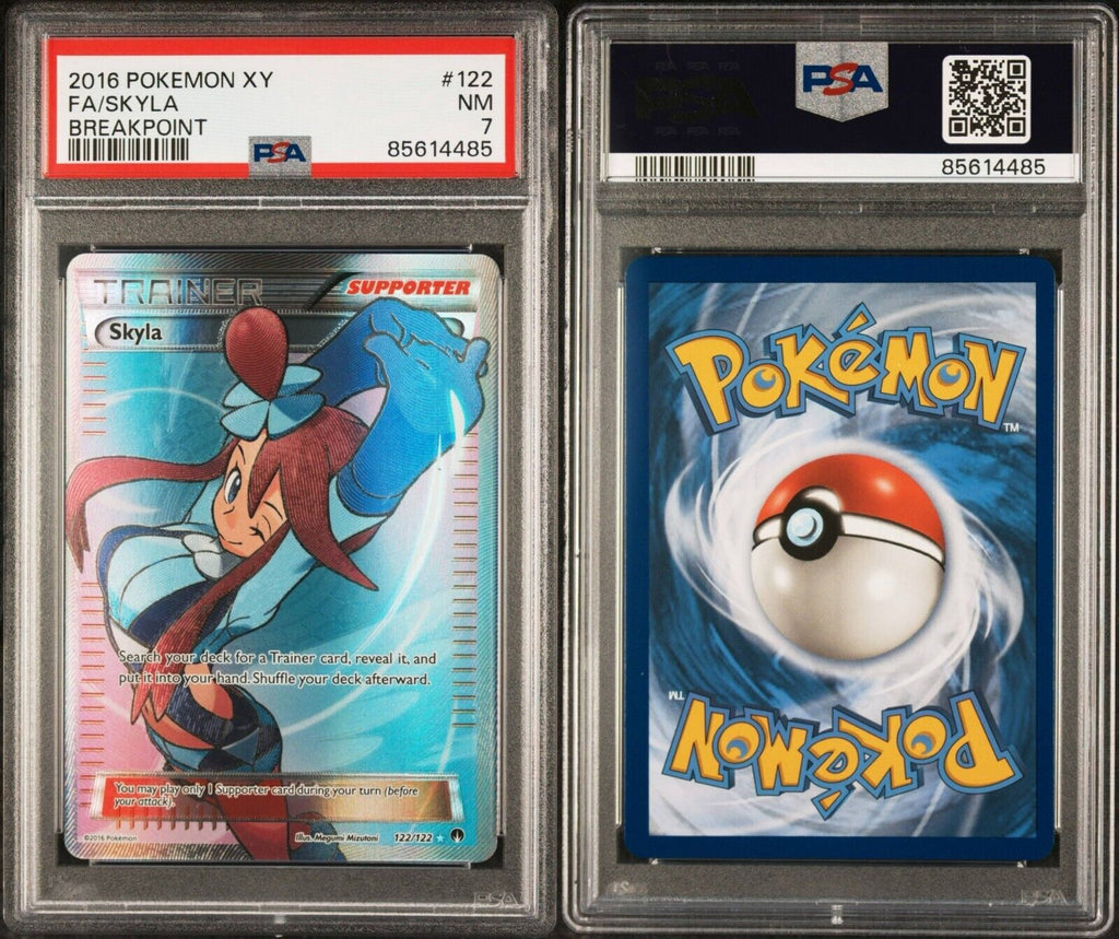 Pokemon Skyla 122/122 PSA 7 NM XY Breakpoint Trainer FA 2016