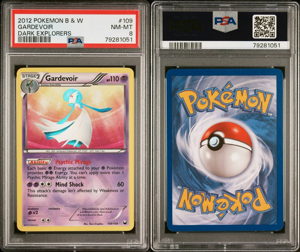 Pokemon Gardevoir 109/108 PSA 8 NM-MT BW Dark Explorers Shiny Secret Rare 2012