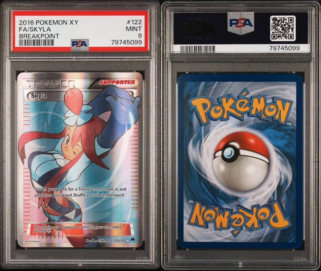 Pokemon Skyla 122/122 PSA 9 Mint XY Breakpoint Full Art FA Trainer 2016