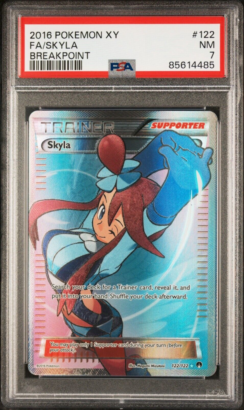 Pokemon Skyla 122/122 PSA 7 NM XY Breakpoint Trainer FA 2016