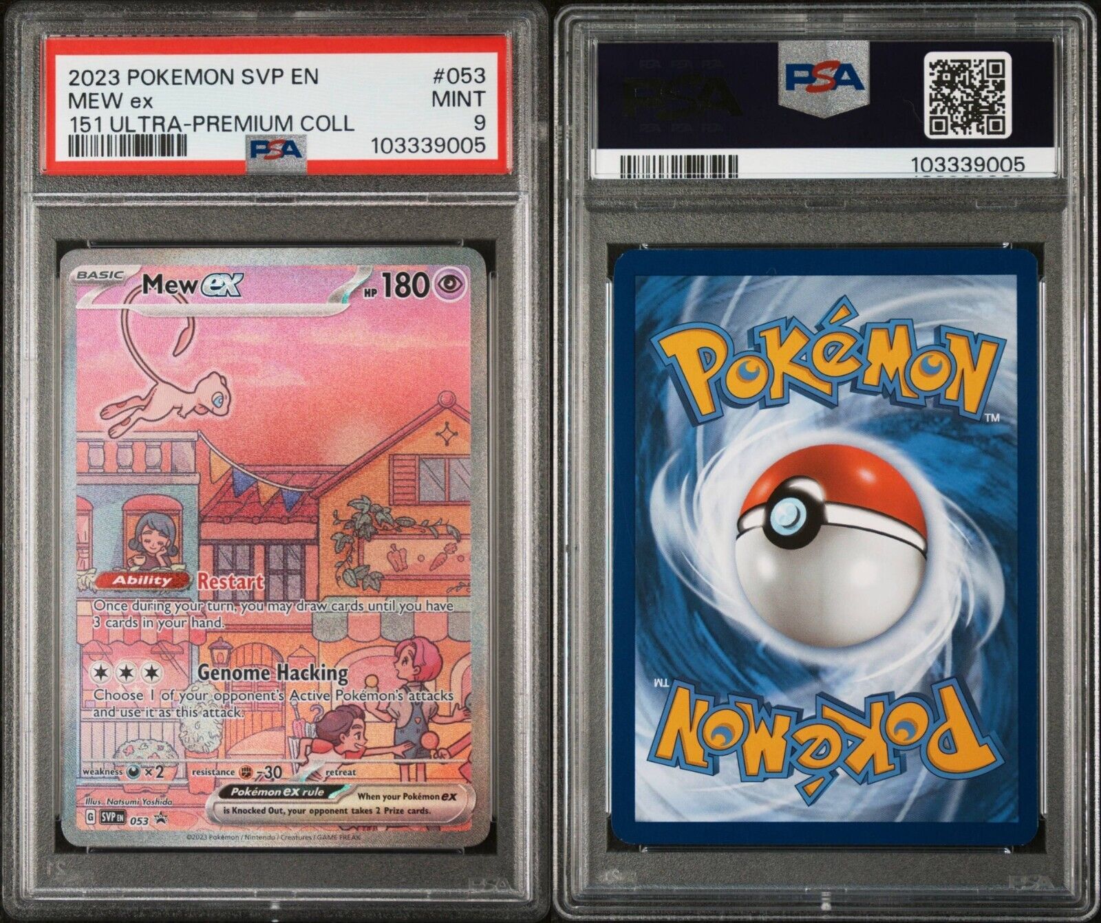 Pokemon Mew ex 053 SVP PSA 9 Mint SV 151 Ultra Premium Collection Promo SIR