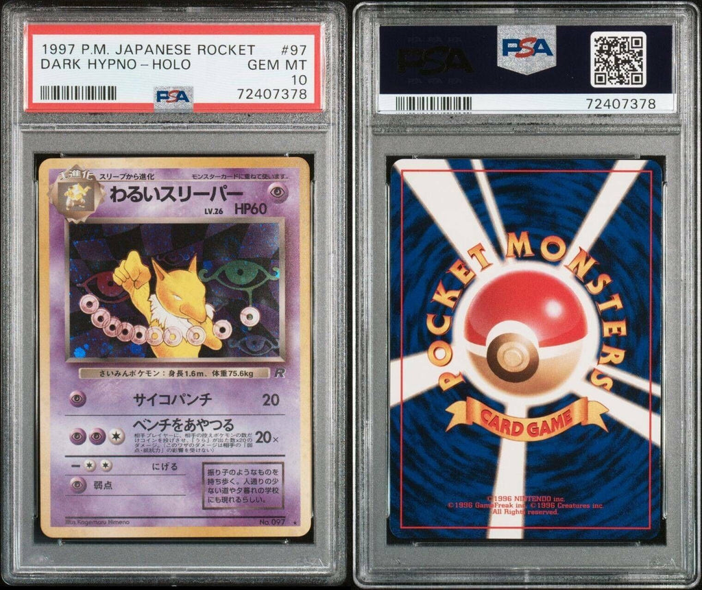 Pokemon Dark Hypno No. 97 PSA 10 Gem Mint Japanese Holo Rare Team Rocket Vintage
