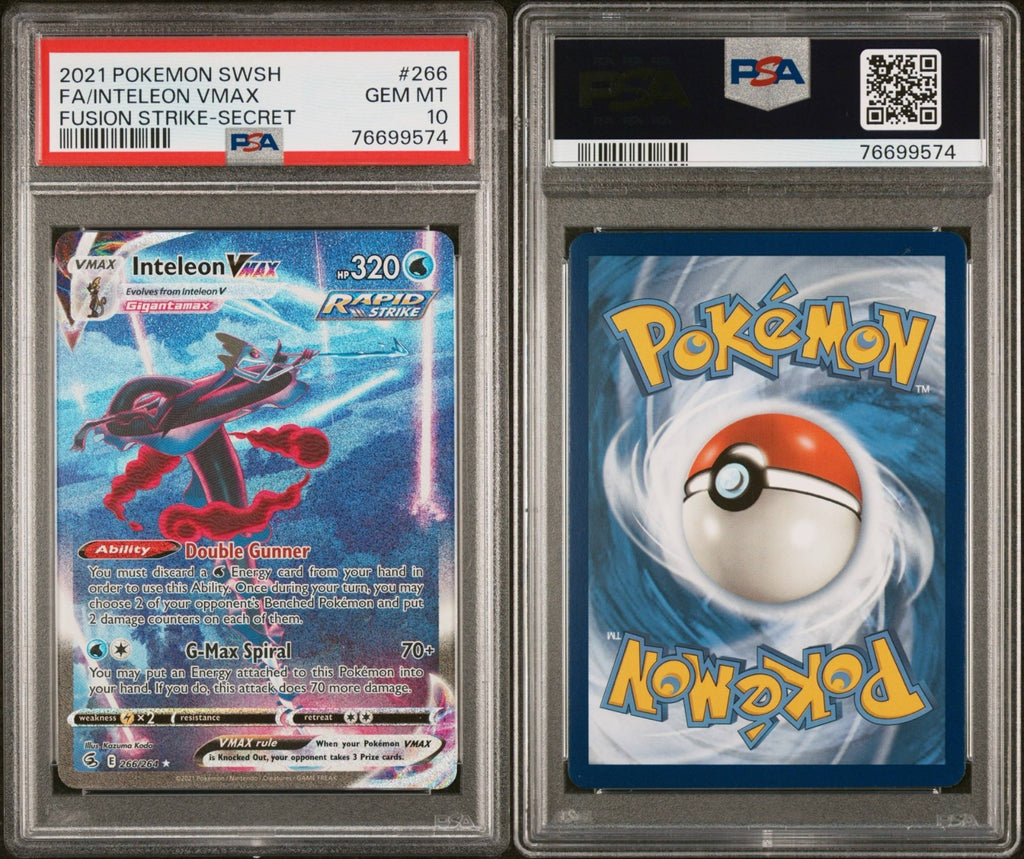 Pokemon Inteleon VMAX 266/264 PSA 10 SWSH Fusion Strike Full Art Secret 2021