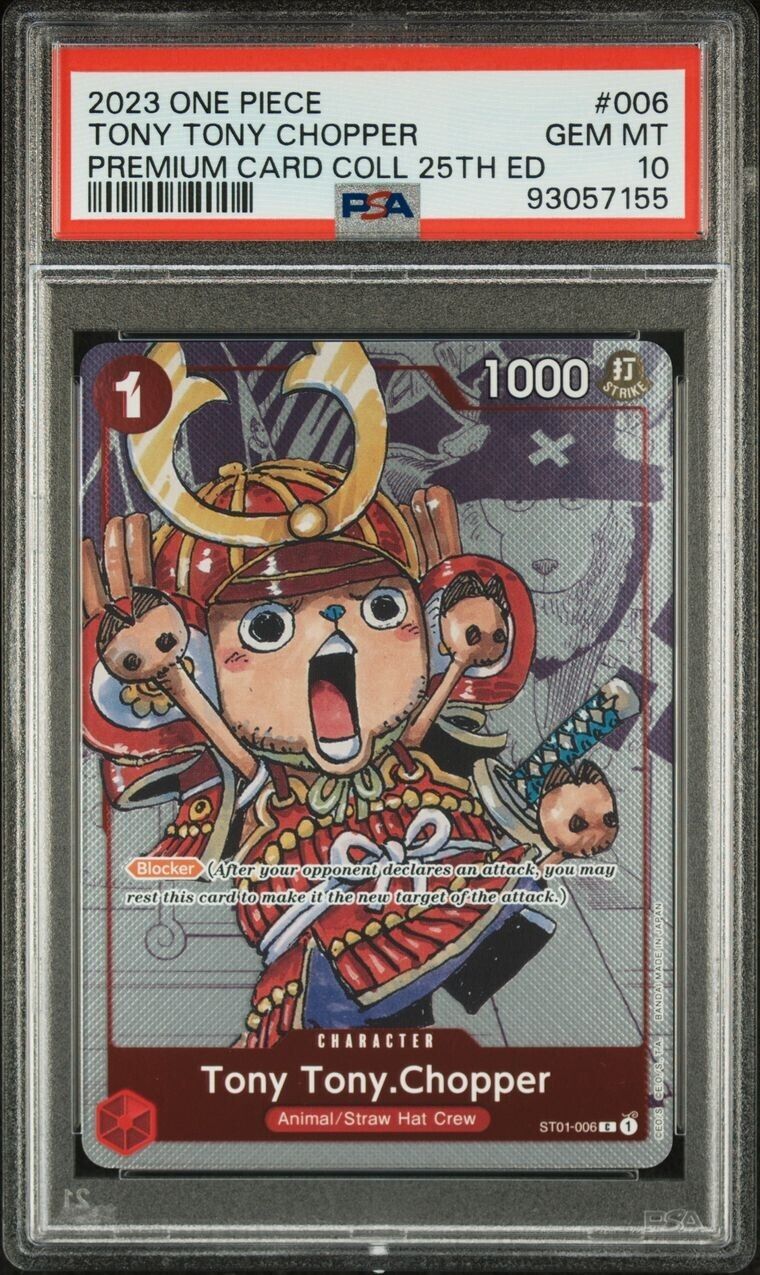 One Piece Tony Tony Chopper 006 PSA 10 Gem Mint Premium Card Collection 25th ED