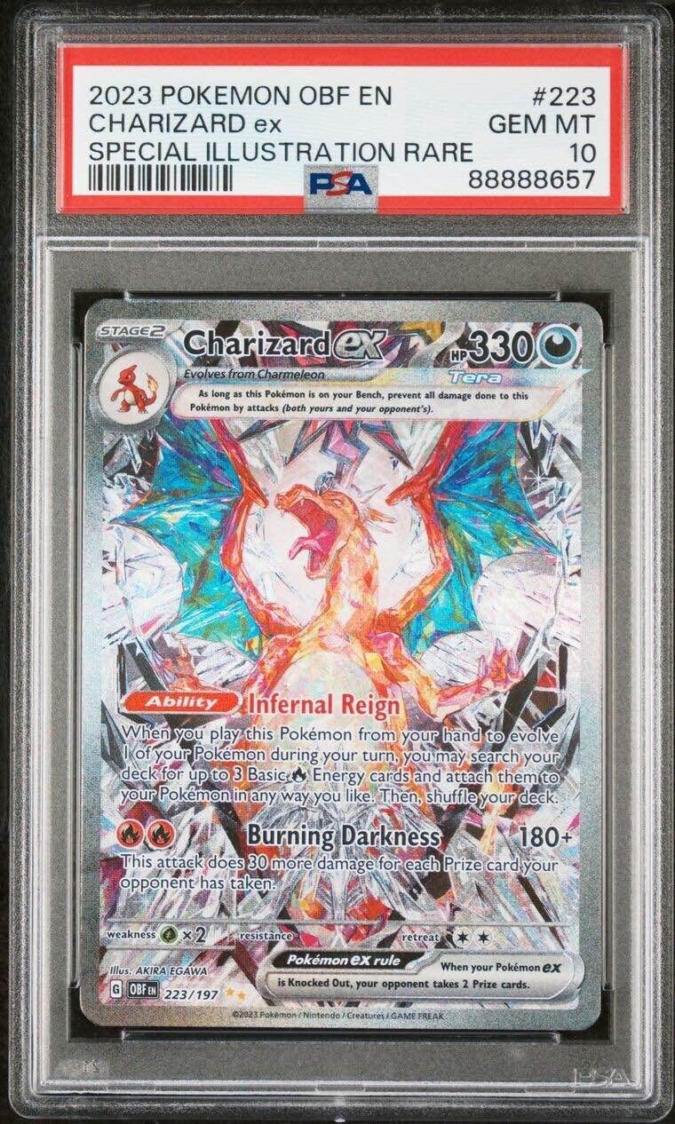 Pokemon Charizard ex 223/197 PSA 10 Gem Mint Obsidian Flames Illustration Rare