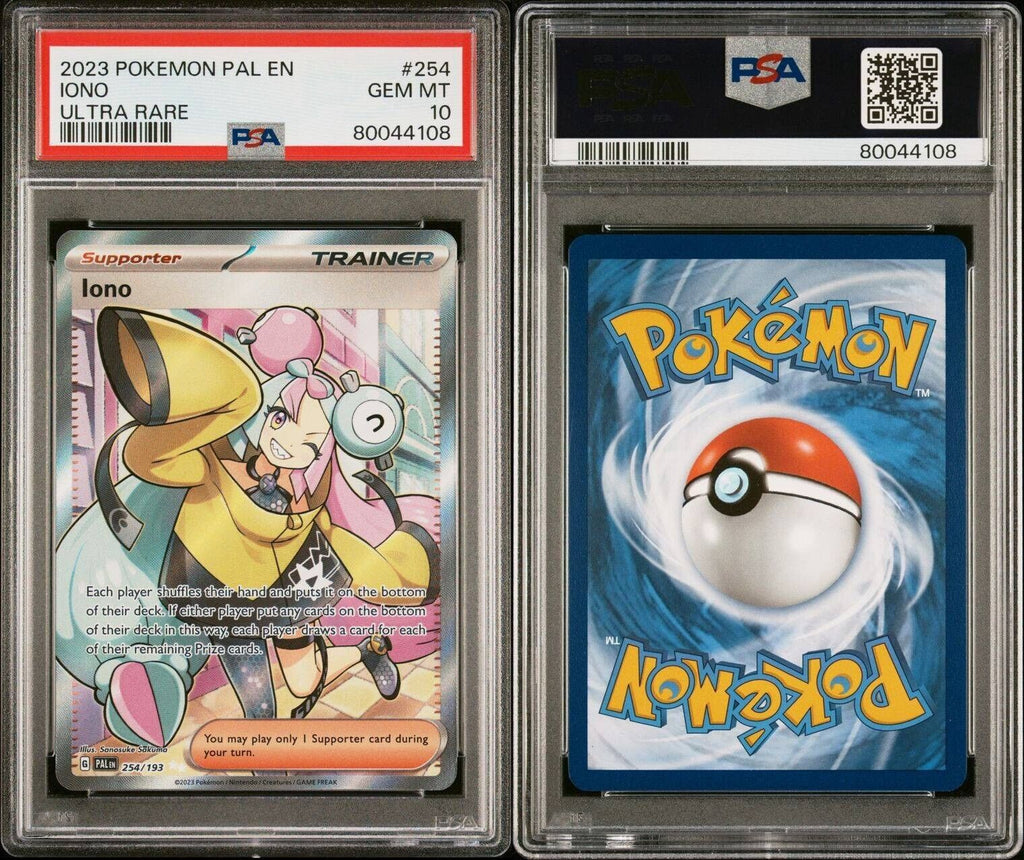 Pokemon Iono 254/193 PSA 10 Gem Mint Paldea Evolved Trainer Full Art FA PAL EN