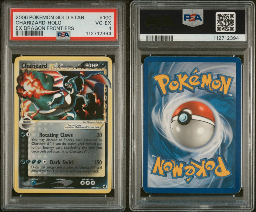 Pokemon Charizard Gold Star 100/101 PSA 4 EX Dragon Frontiers Holo Rare 2006