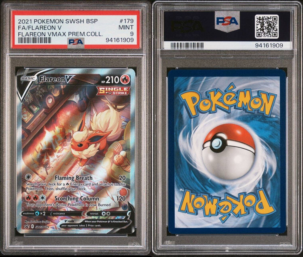 Pokemon Flareon V SWSH179 PSA 9 Mint Black Star Promo Premium Collection Alt Art