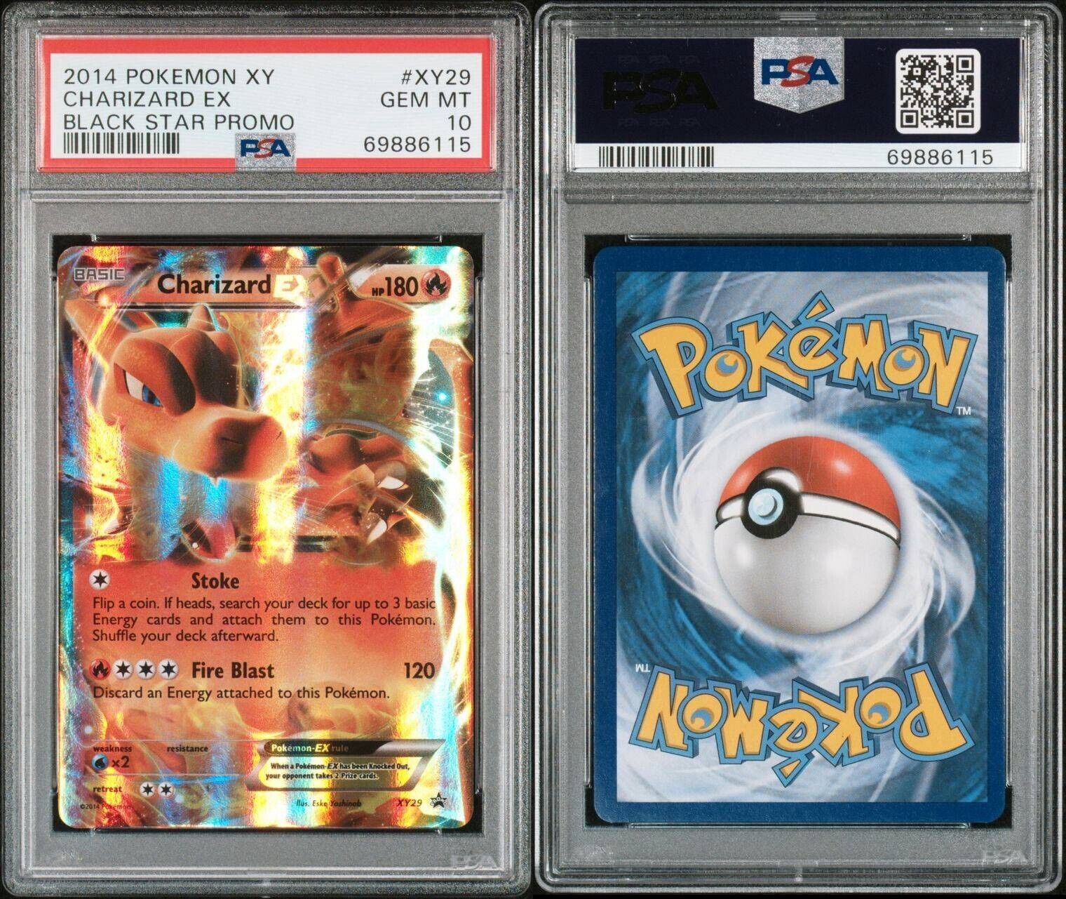 Pokemon Charizard EX XY29 PSA 10 Gem Mint XY Black Star Promo Power Trio Tins