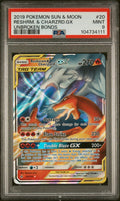 Pokemon Reshiram Charizard GX 20/214 PSA 9 Mint SM Unbroken Bonds Tag Team 2019
