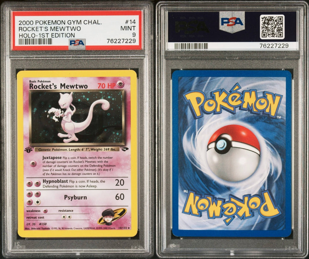 Pokemon Rocket's Mewtwo 14/132 PSA 9 Mint Gym Challenge 1st Edition Holo Rare