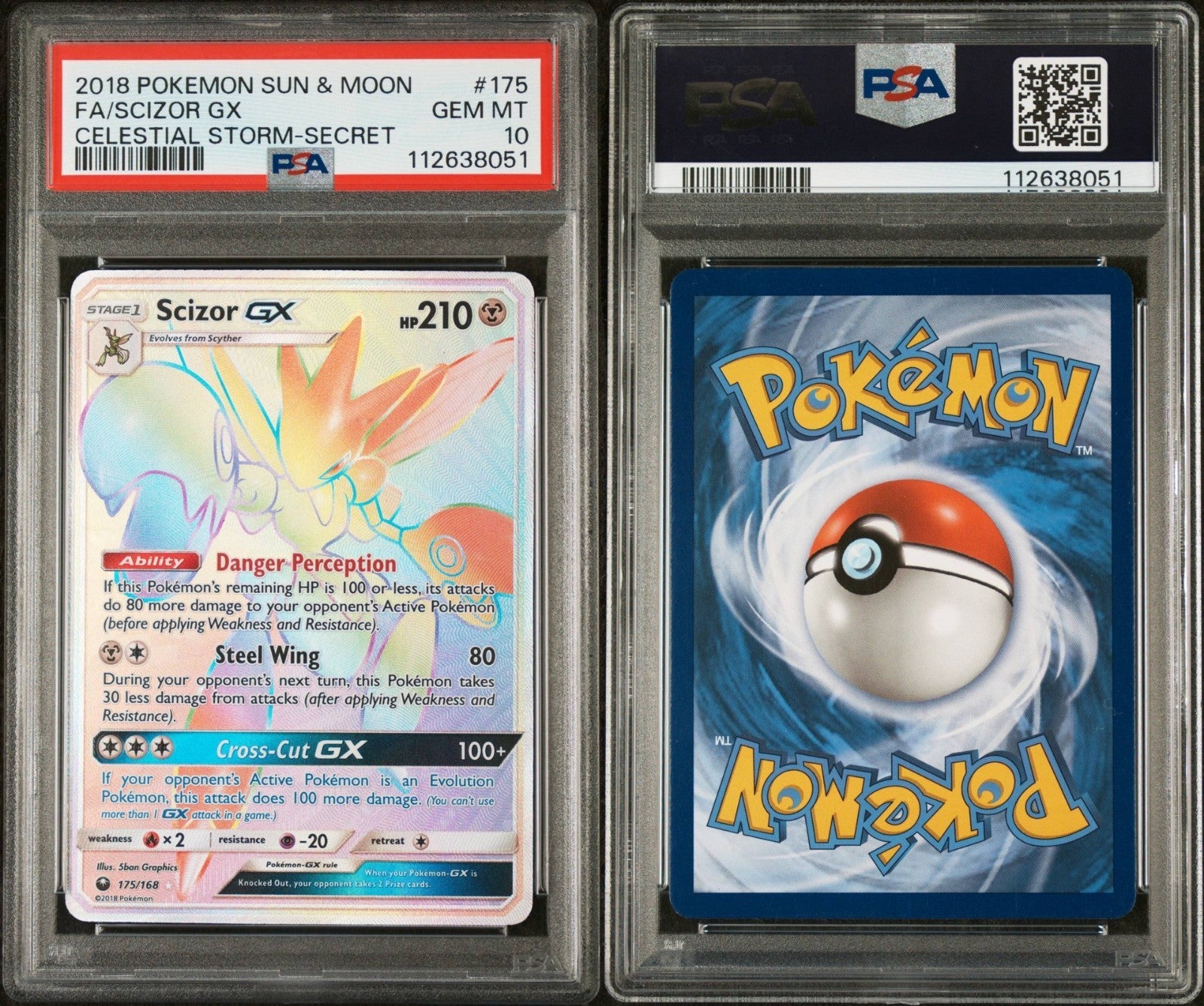 Pokemon Scizor GX 175/168 PSA 10 Gem Mint SM Celestial Storm Secret Full Art