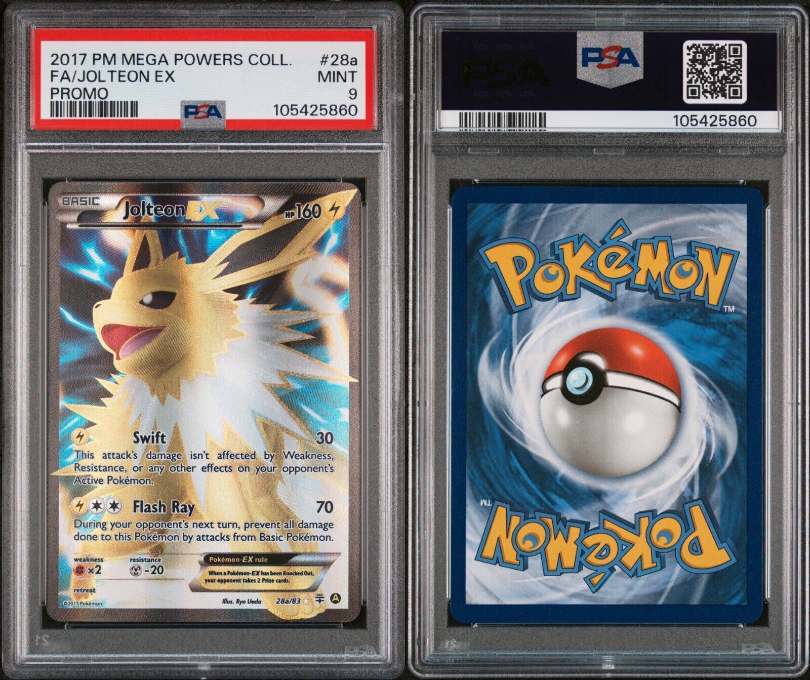Pokemon Jolteon EX 28a/83 PSA 9 Mint XY Mega Powers Collection Alt Art Promo FA