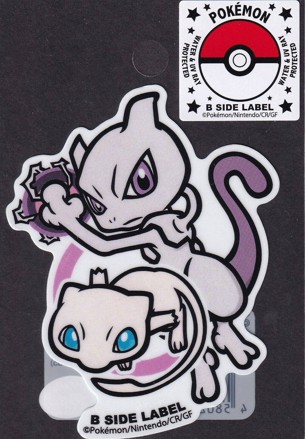 Pokemon Mewtwo & Mew B-Side Label Japanese Premium Art Sticker New