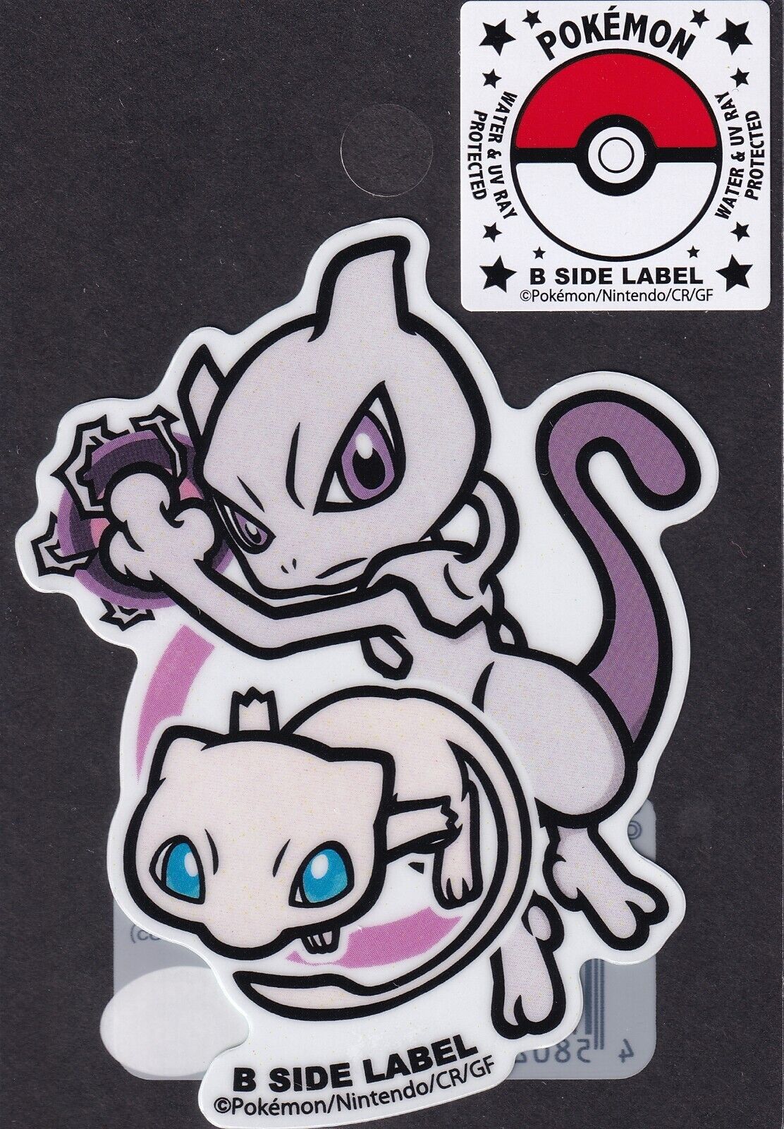 Pokemon Mewtwo & Mew B-Side Label Japanese Premium Art Sticker New