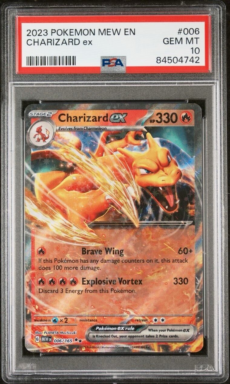 Pokemon Charizard 006/165 PSA 10 Gem Mint 151 Ultra Rare MEW EN