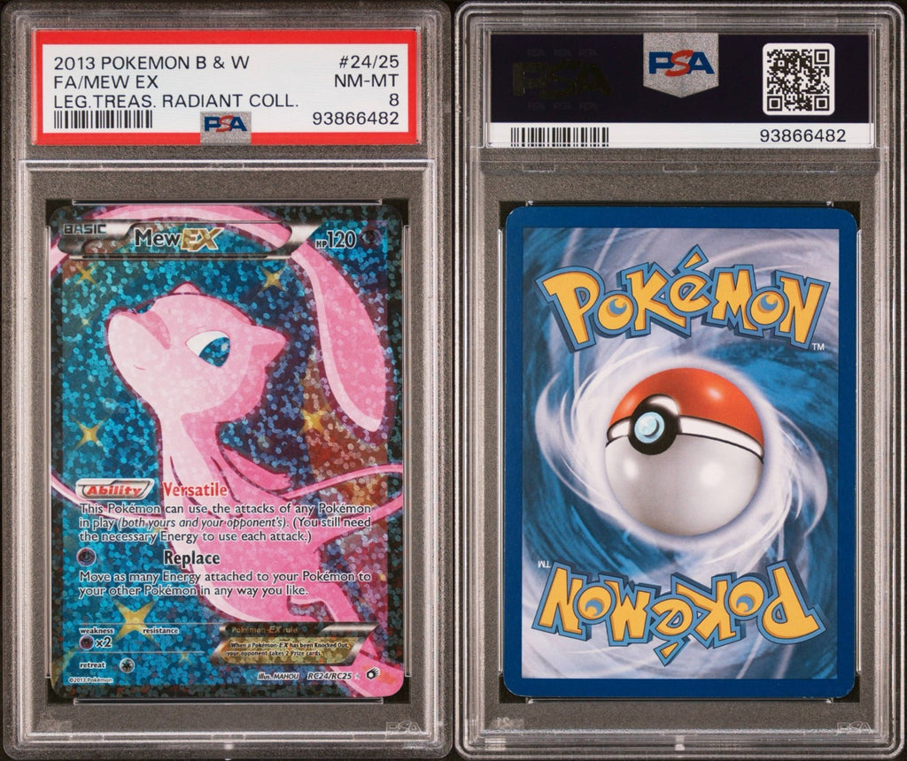 Pokemon Mew EX RC24/RC25 PSA 8 NM-MT B&W Legendary Treasures Radiant Full Art