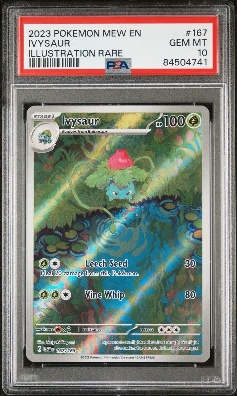 Pokemon Ivysaur 167/165 PSA 10 Gem Mint 151 Illustration Rare Scarlet & Violet