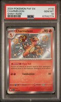 Pokemon Charmeleon 110/091 PSA 10 Gem Mint Paldean Fates Shiny Holo Rare PAF EN