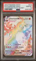 Pokemon Charizard VMAX 074 PSA 10 Gem Mint Champion's Path Secret Rainbow FA