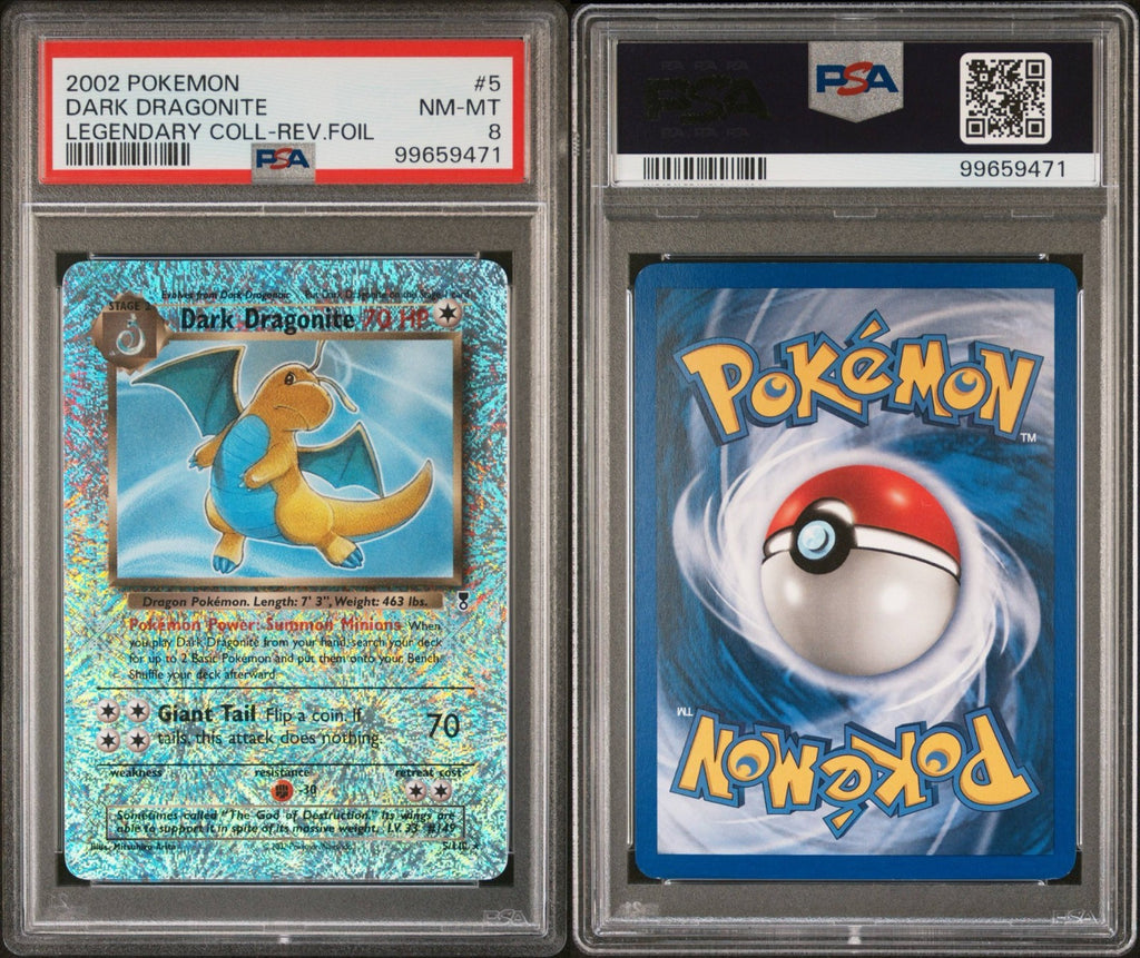 Pokemon Dark Dragonite 5/110 PSA 8 NM-MT Legendary Collection Reverse Holo 2002