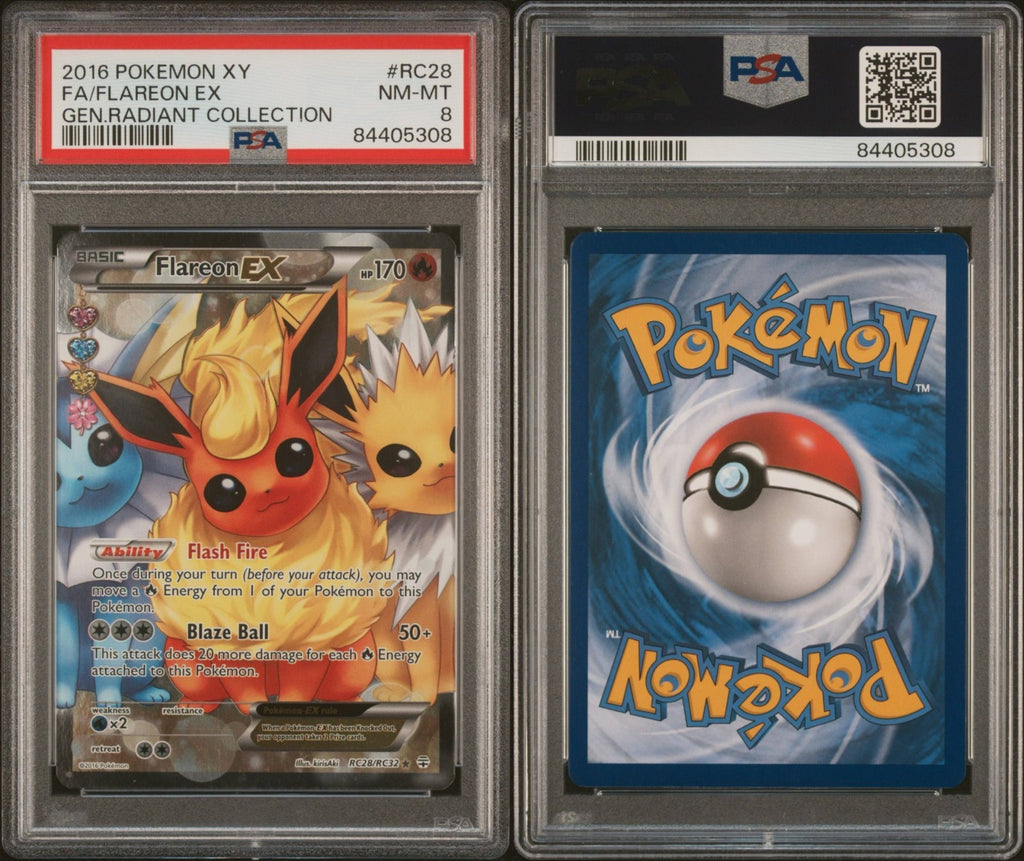 Pokemon Flareon EX RC28/RC32 PSA 8 XY Generations Radiant Collection Full Art
