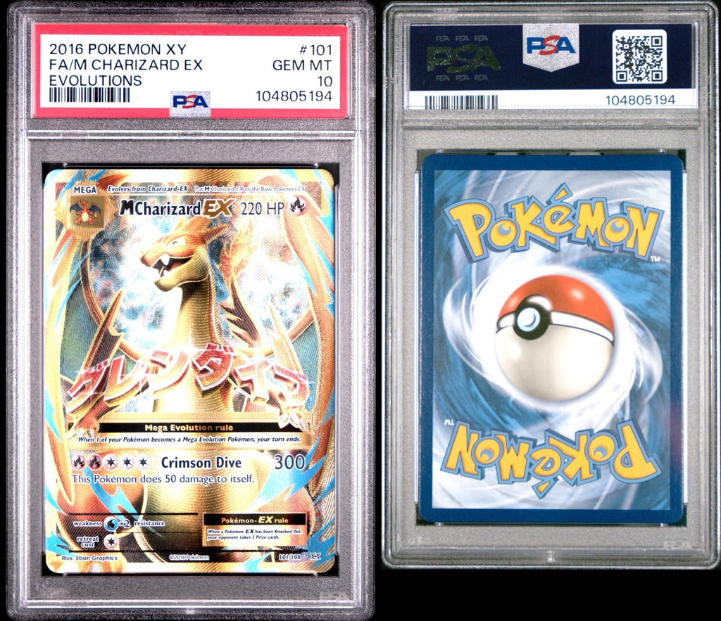 Pokemon M Charizard 101/108 PSA 10 Gem Mint XY Evolutions Mega Full Art 2016