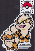 Pokemon Growlithe & Arcanine B-Side Label Japanese Premium Art Sticker New