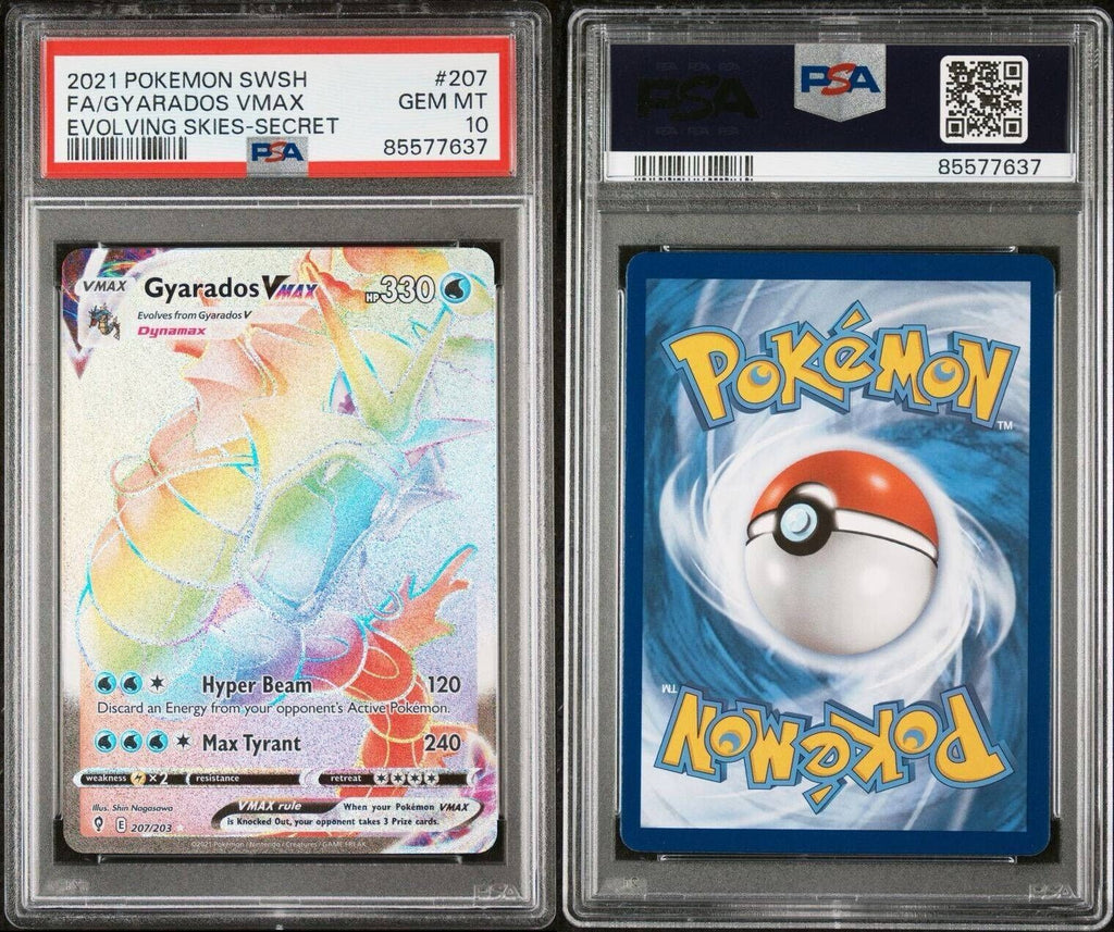 Pokemon Gyaradox VMAX 207/203 PSA 10 Gem Mint Evolving Skies Rainbow Secret Rare