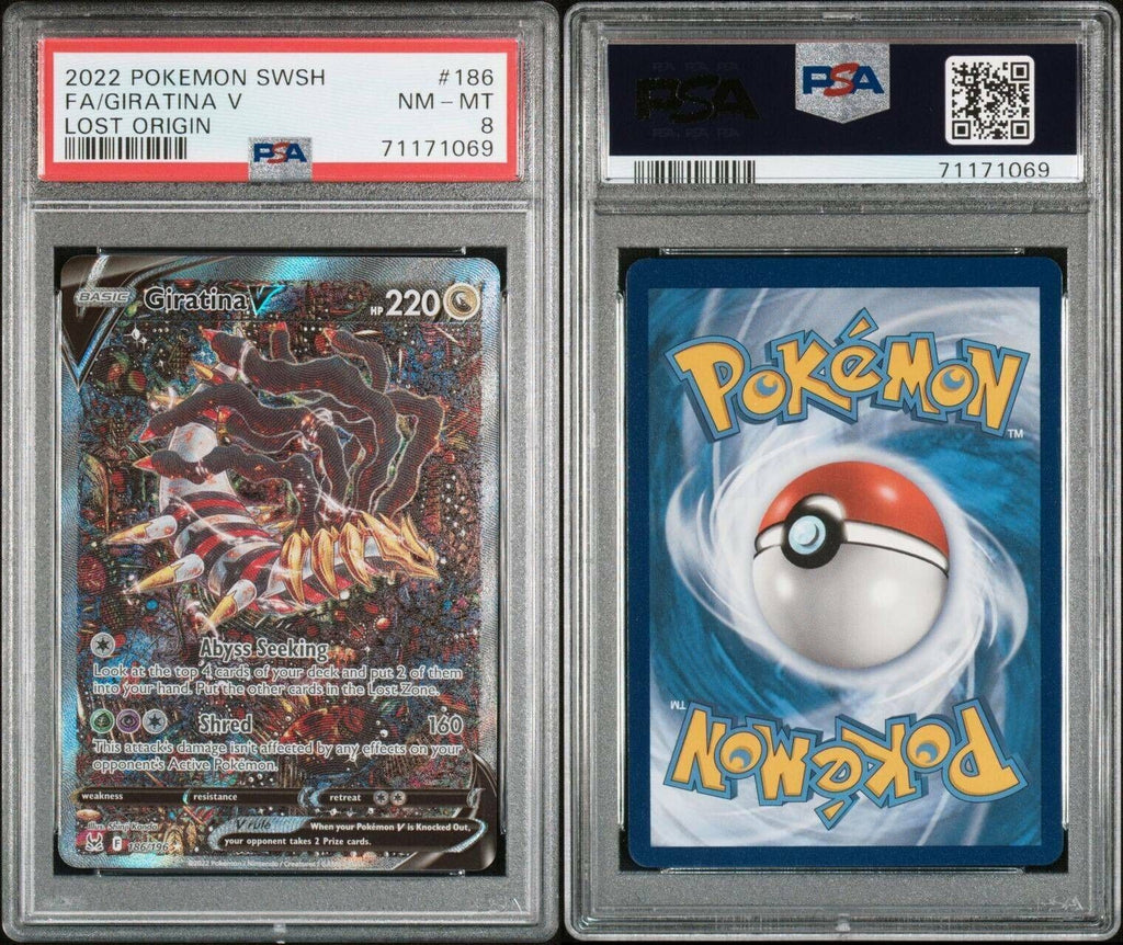 Pokemon Giratina V 186/196 PSA 8 NM-MT Lost Origin Full Art FA Alt Art SWSH
