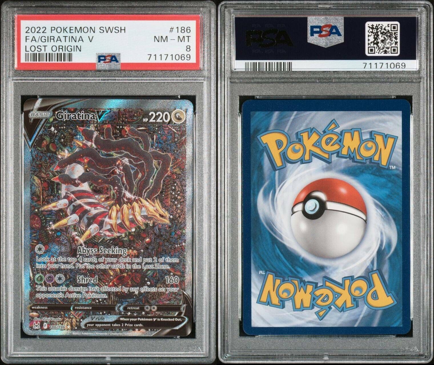 Pokemon Giratina V 186/196 PSA 8 NM-MT Lost Origin Full Art FA Alt Art SWSH