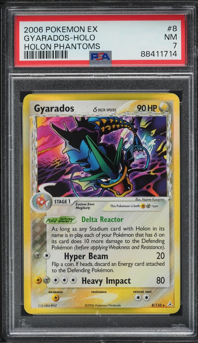 Pokemon Gyarados 8/110 PSA 7 NM EX Holon Phantoms Holo Rare Delta Species 2006
