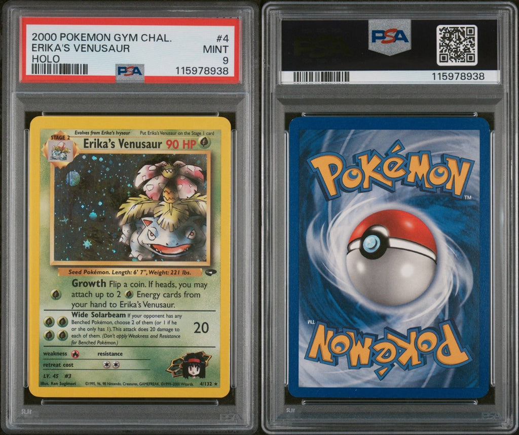 Pokemon Erika's Venusaur 4/132 PSA 9 Mint Gym Challenge Holo Rare Unlimited 2000