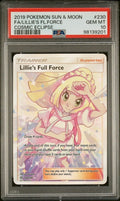 Pokemon Lillie's Full Force 230/236 PSA 10 Gem Mint Cosmic Eclipse Full Art SM