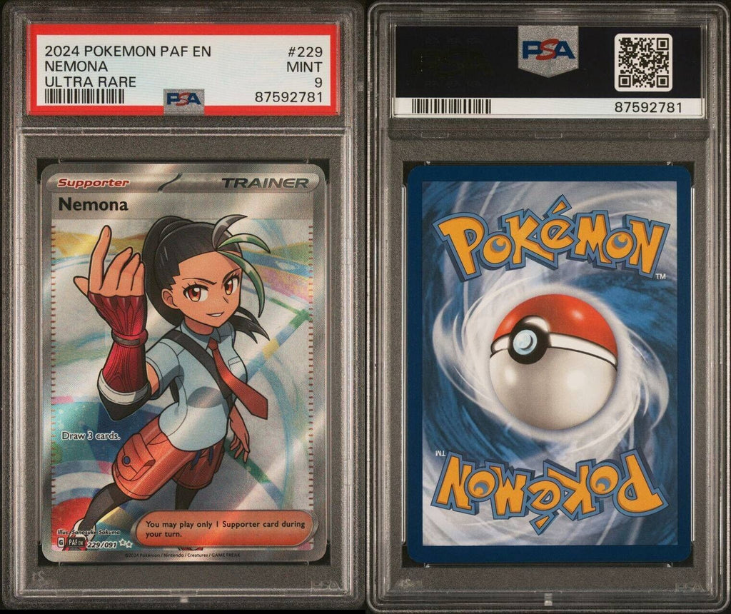 Pokemon Nemona 229/091 PSA 9 Mint Paldean Fates Full Art Trainer FA
