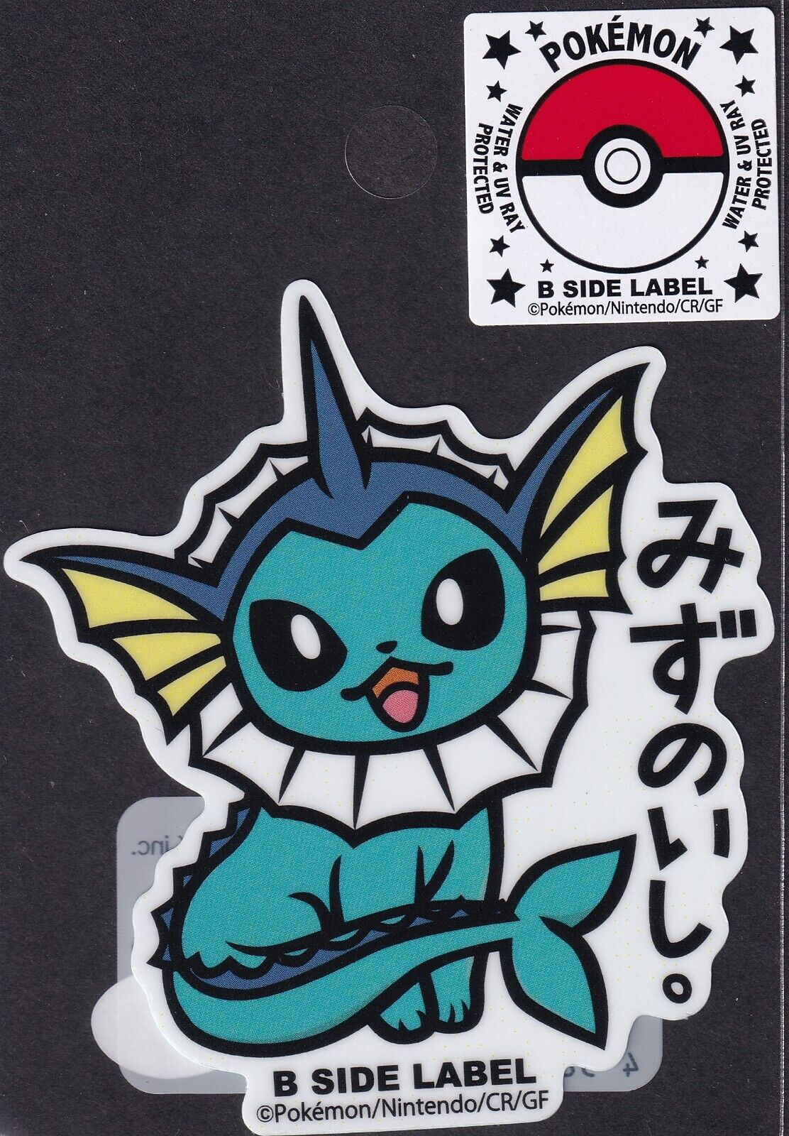 Pokemon Vaporeon B-Side Label Japanese Premium Art Sticker New