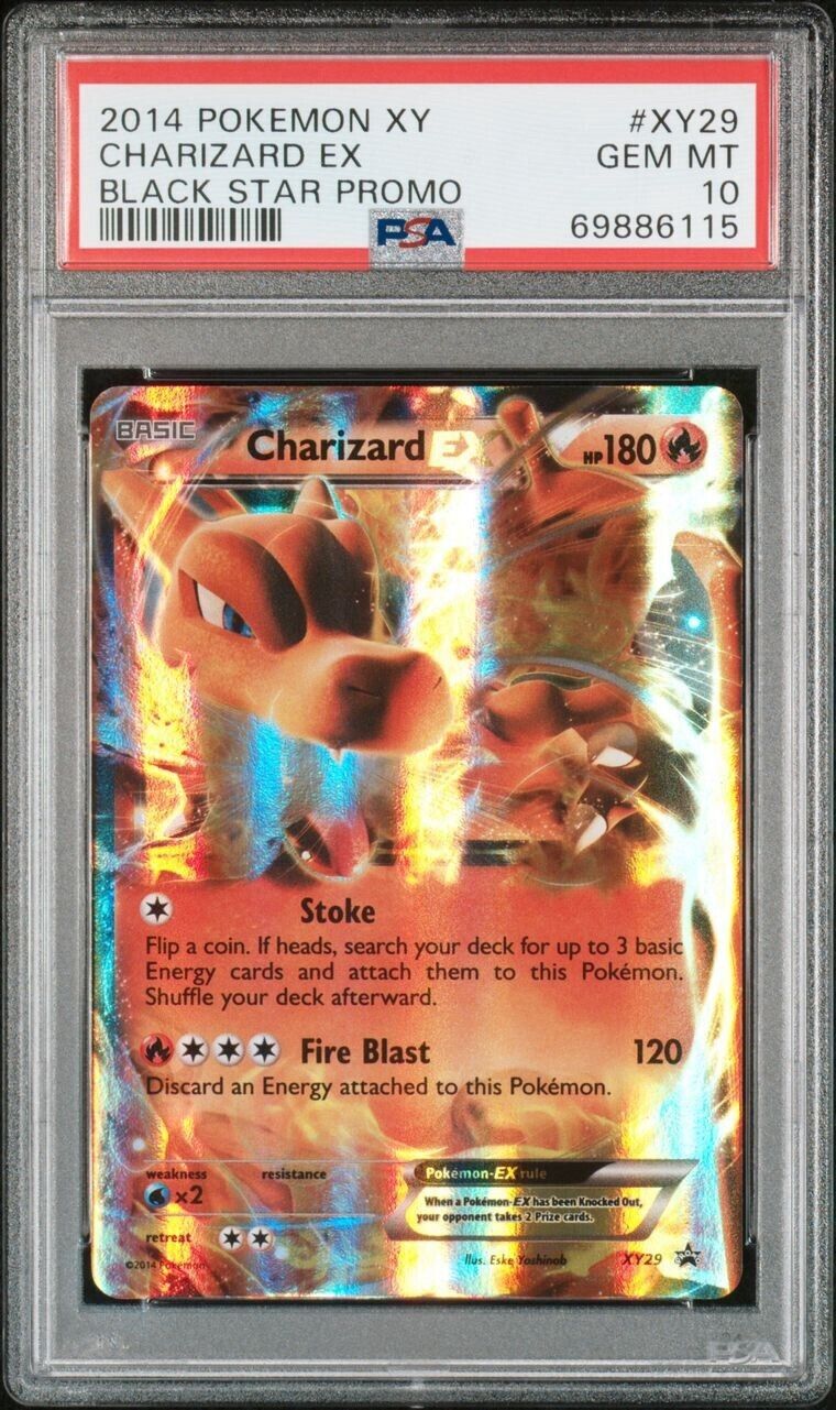 Pokemon Charizard EX XY29 PSA 10 Gem Mint XY Black Star Promo Power Trio Tins