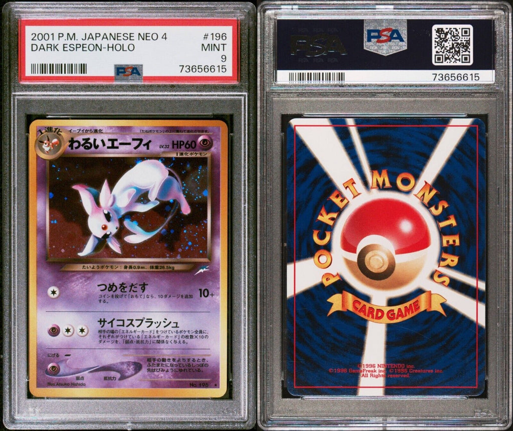 Pokemon Dark Espeon No. 196 PSA 9 Mint Japanese Neo Destiny Holo Rare 2001