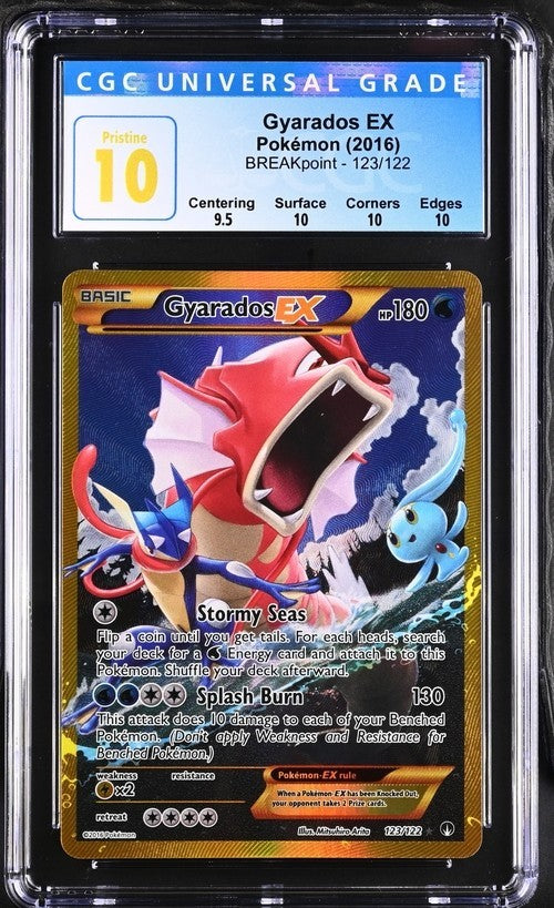Pokemon Gyarados EX 123/122 CGC Pristine 10 XY Breakpoint Secret Rare Full Art