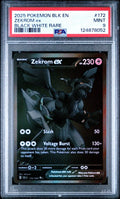Pokemon Zekrom ex 172/086 PSA 9 Mint Black Bolt Black White Rare 2025